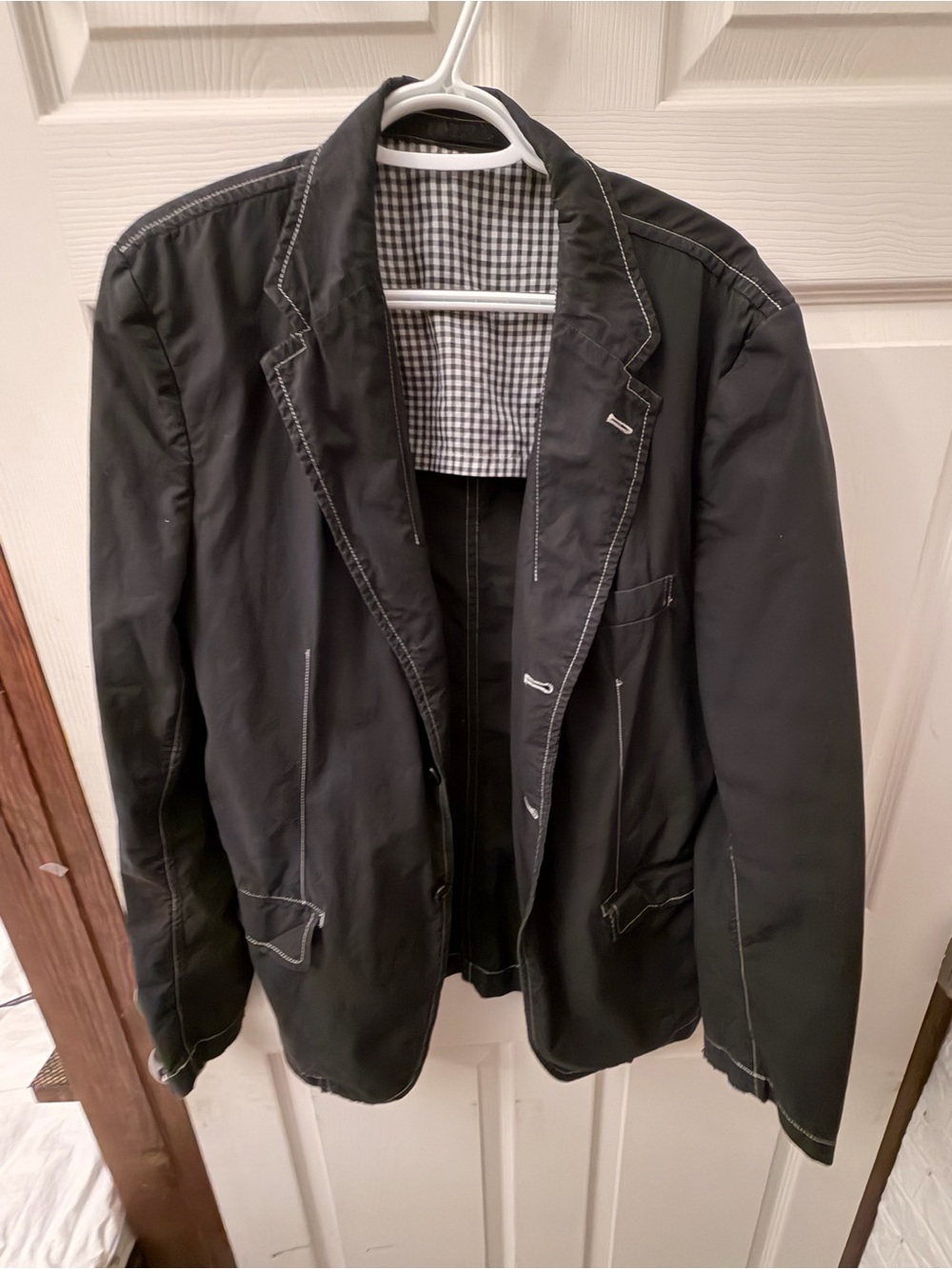 Comme des Garcons Black Blazer with Contrast Stitching